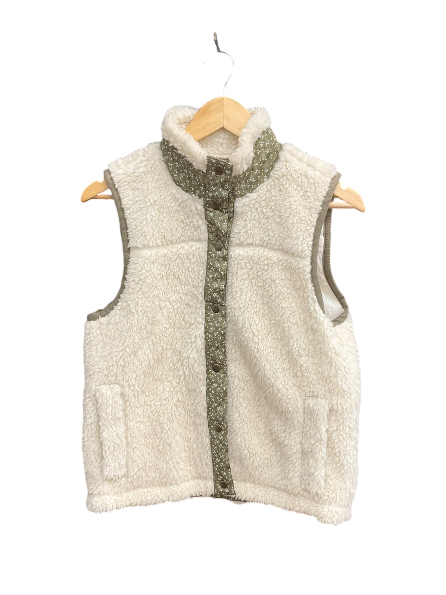 Vest Faux Fur & Sherpa By Madewell In Cream, Size: Xs