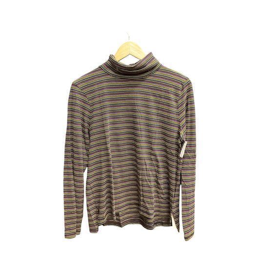 Top Long Sleeve Basic By Madewell In Striped Pattern, Size: L