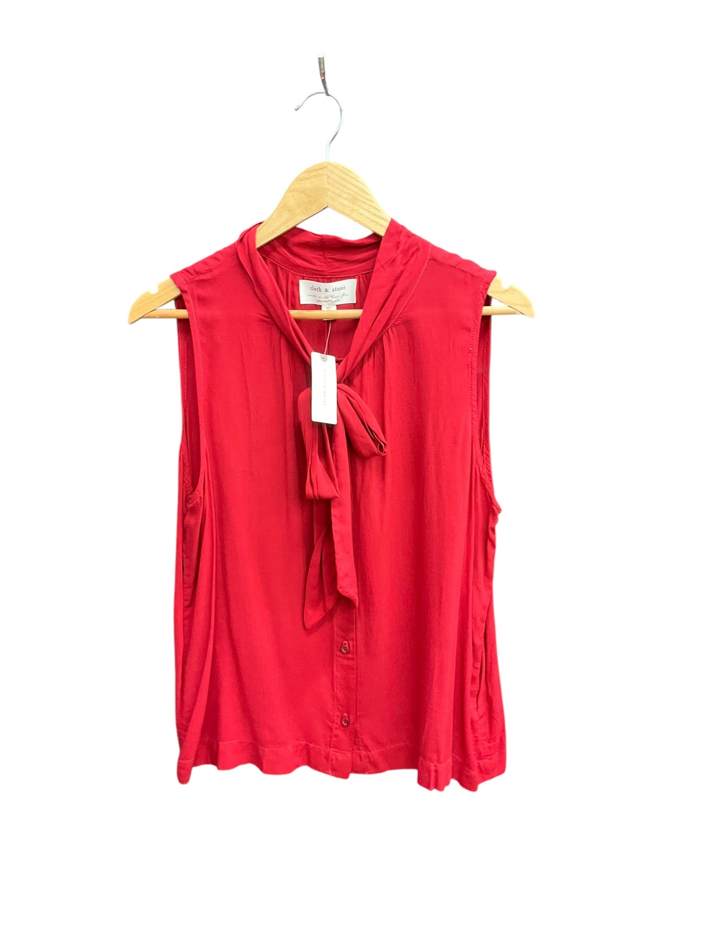 Blouse Sleeveless By Cloth & Stone In Red, Size: L