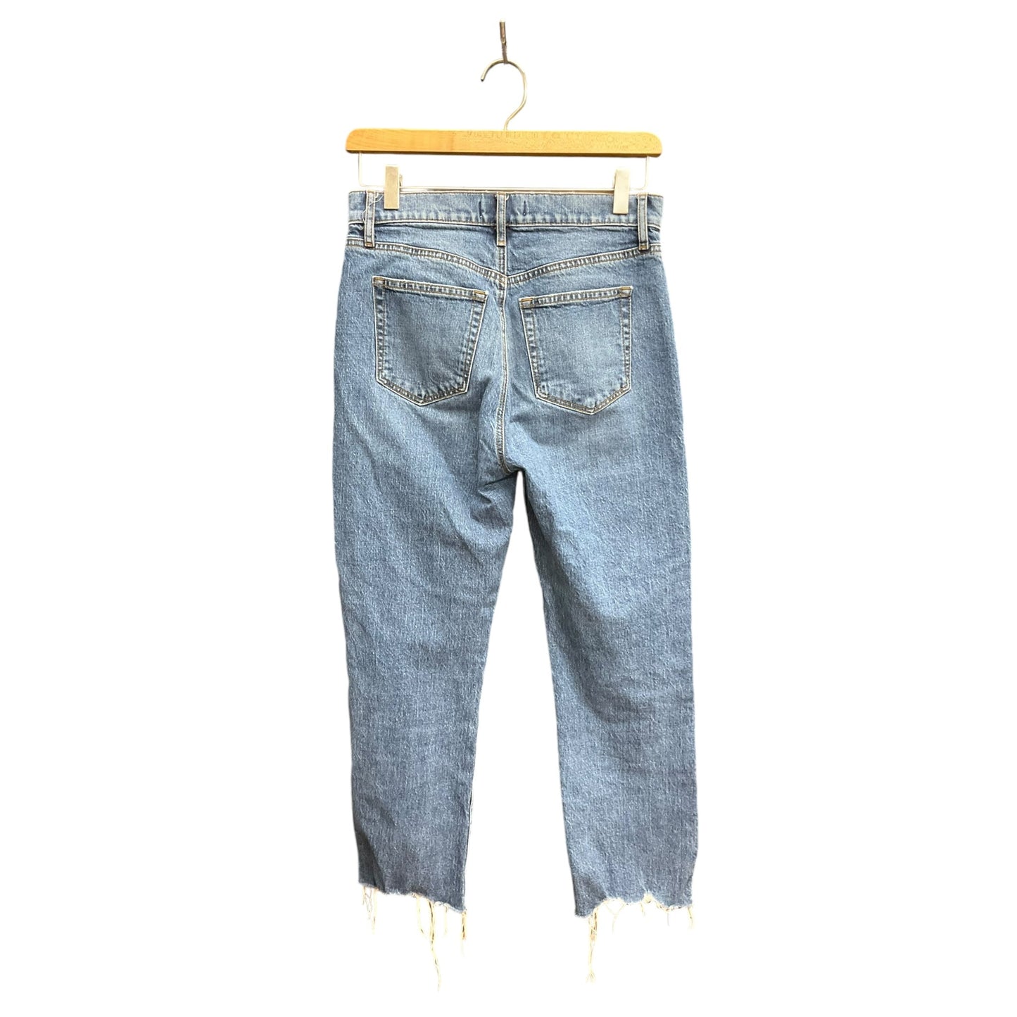 Jeans Straight By Loft In Blue Denim, Size: 0