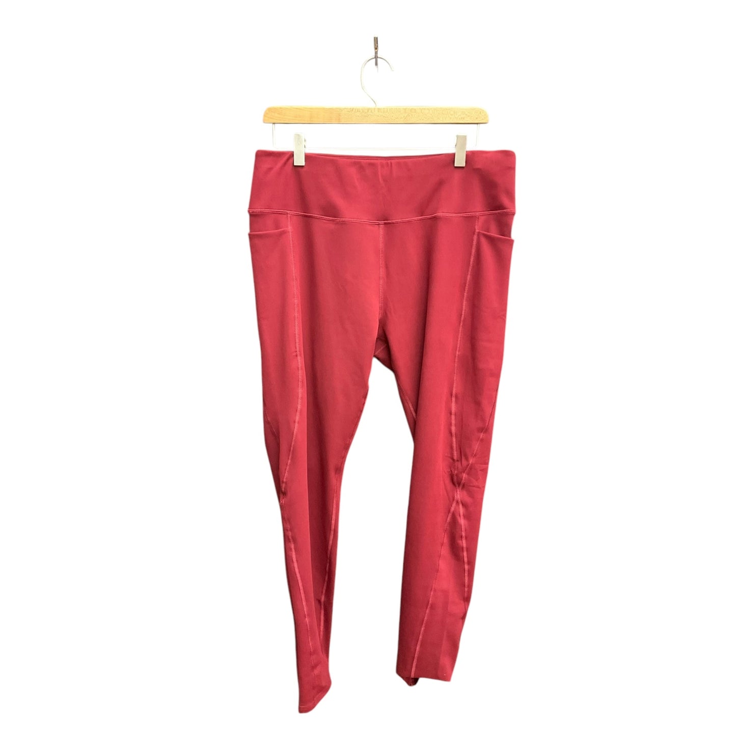 Athletic Leggings By Cme In Red, Size: 3x