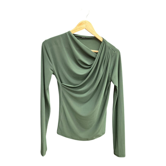 Top Long Sleeve By Zara In Green, Size: M