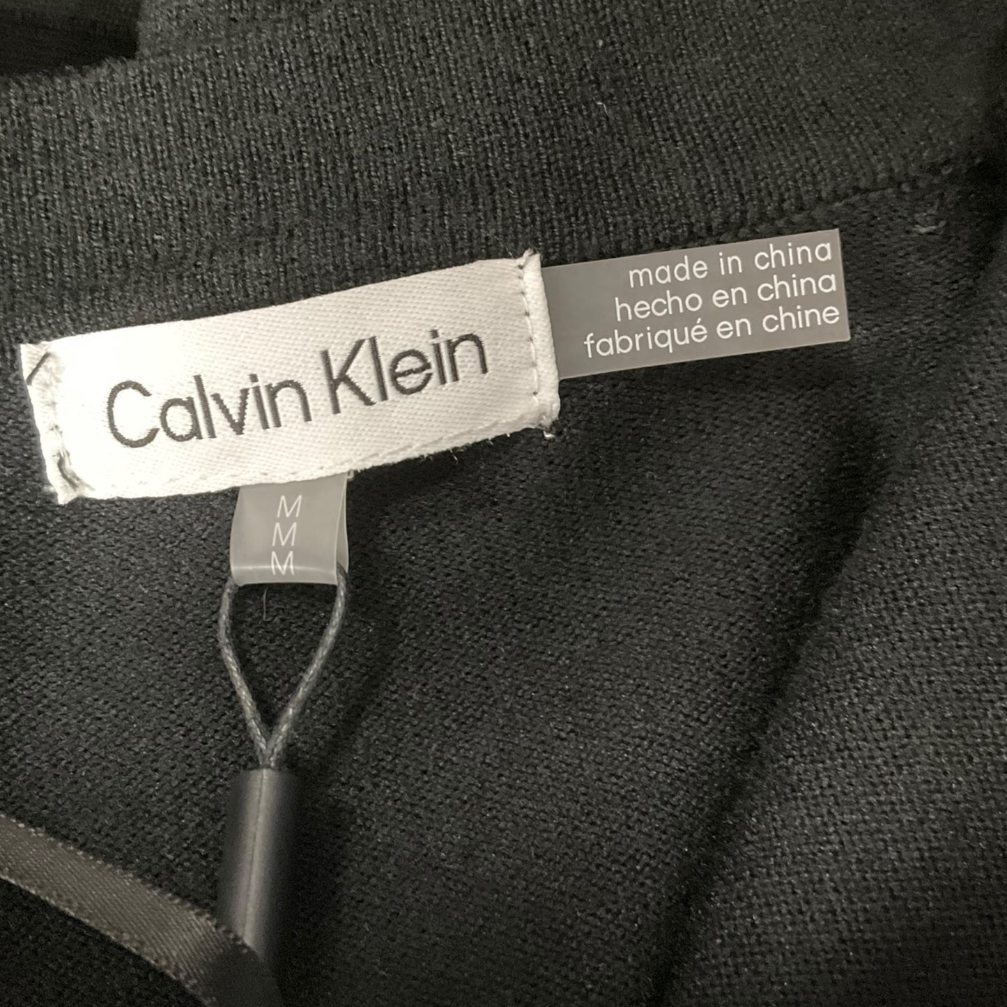 Sweater Cardigan By Calvin Klein In Black, Size: M