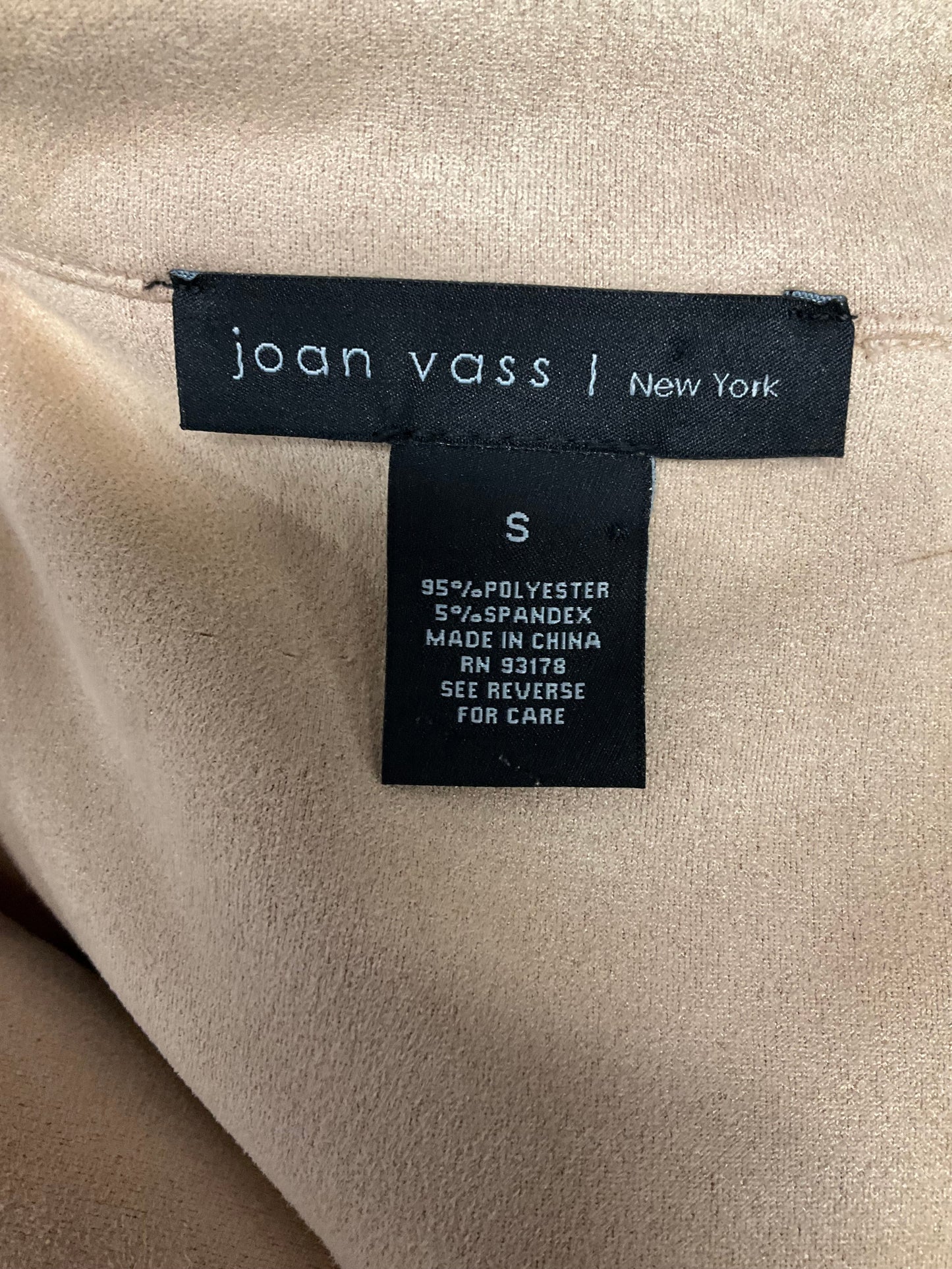Beige Top Long Sleeve Joan Vass, Size M