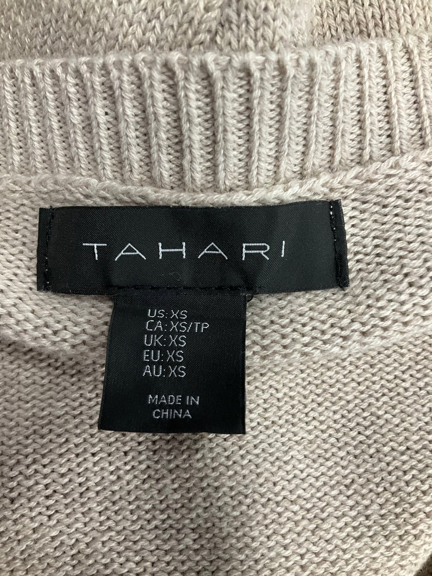 Sweater By Tahari By Arthur Levine In Beige, Size: Xs