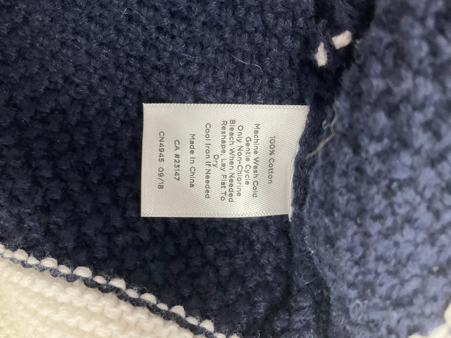 Sweater By Talbots O In Blue White, Size: 1x