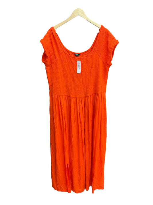 Orange Dress Casual Maxi Clothes Mentor, Size 4x