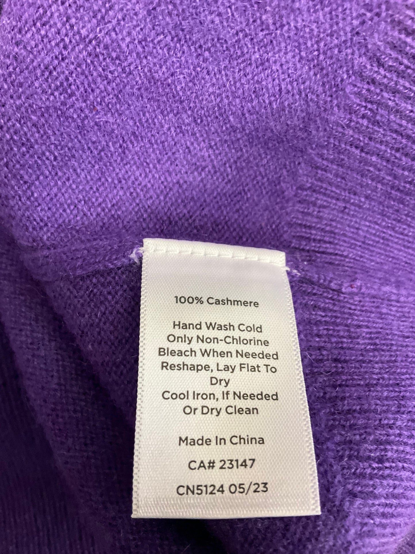 Purple Sweater Cashmere Talbots O, Size Xl