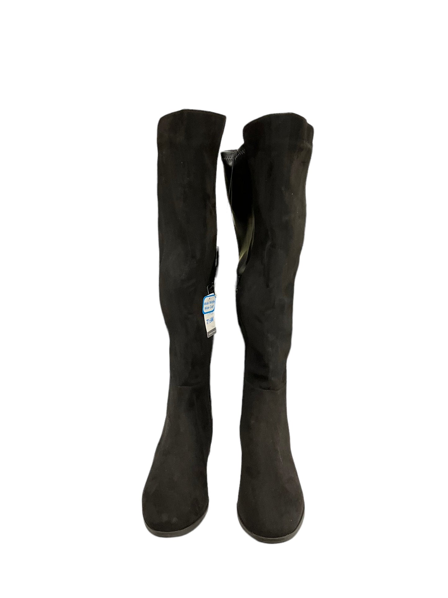 Black Boots Mid-calf Flats Time And Tru, Size 7.5