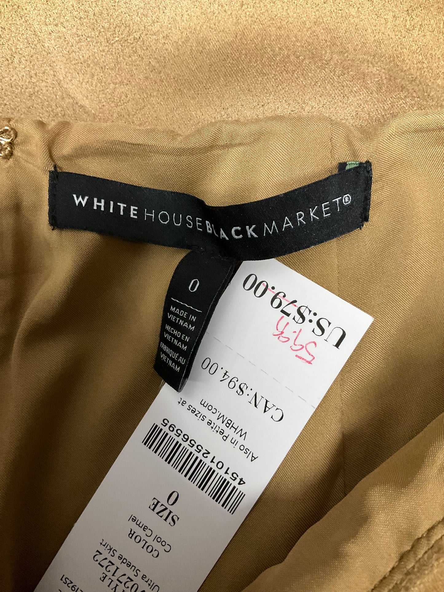 Brown Skirt Mini & Short White House Black Market, Size 0