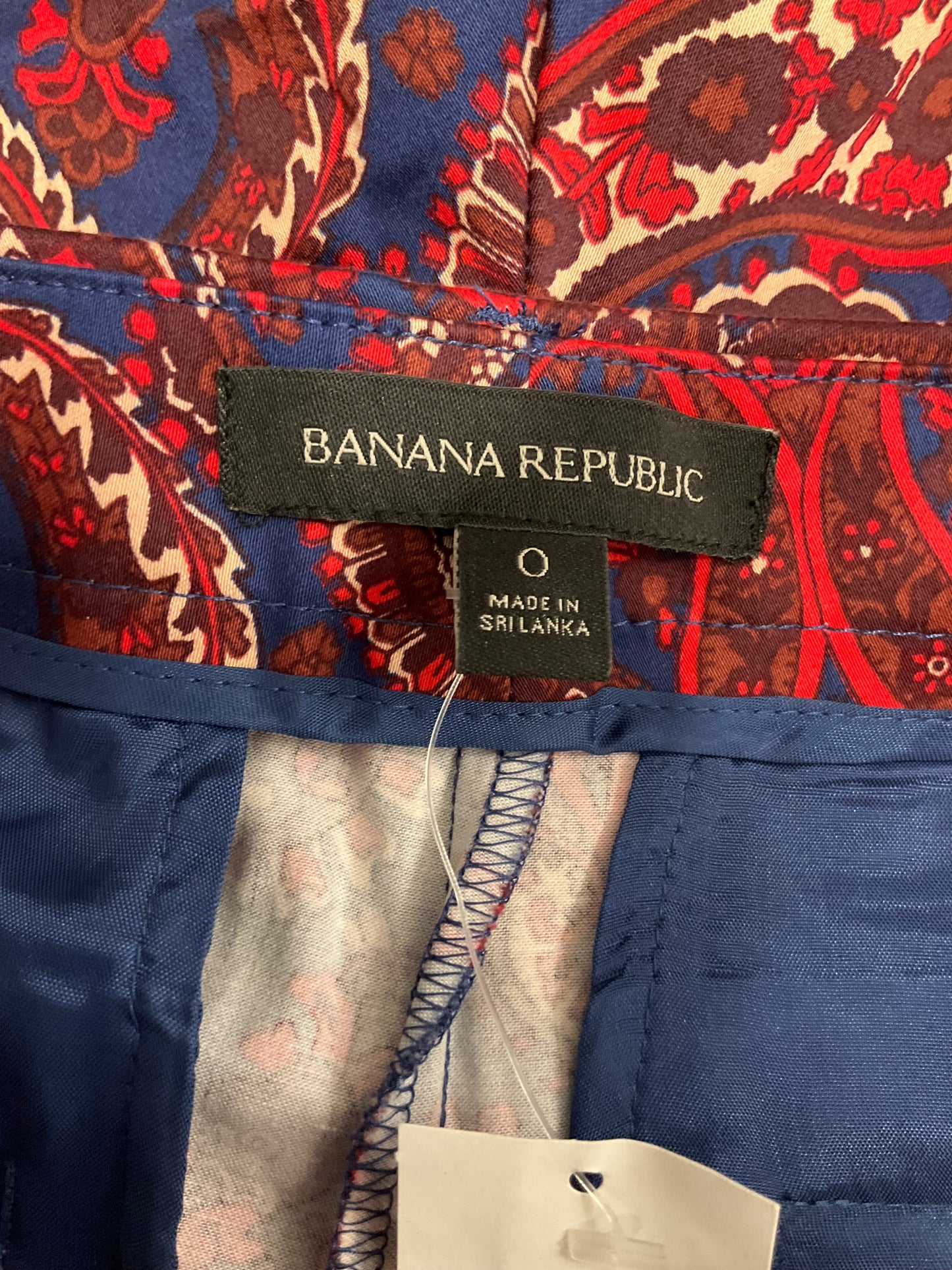 Blue & Red Shorts Banana Republic, Size 0