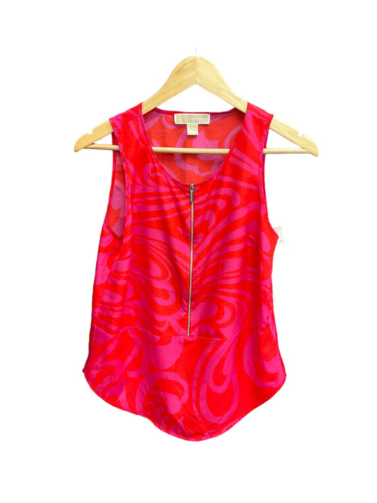 Red Pink Top Sleeveless Michael Kors O, Size S