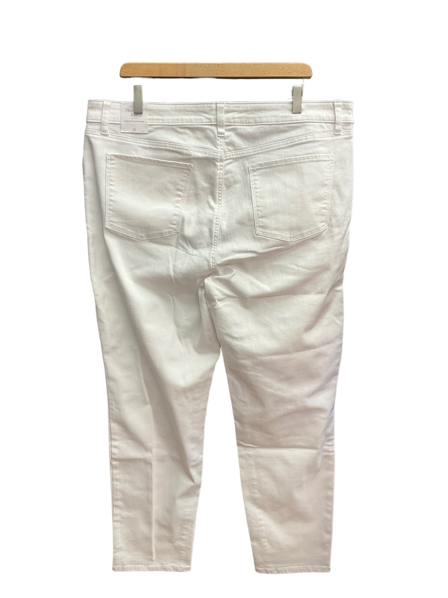 White Jeans Straight Talbots, Size 18