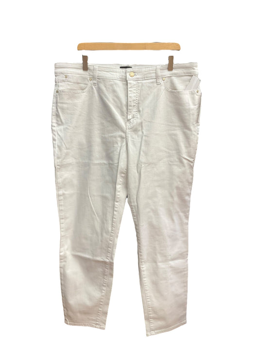 White Jeans Straight Talbots, Size 18