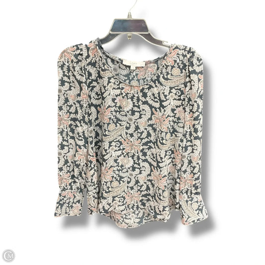 Top Long Sleeve By Loft In Paisley Print, Size: S