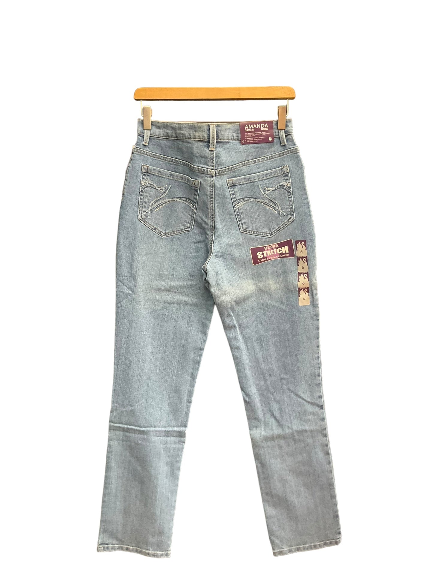 Blue Denim Jeans Straight Gloria Vanderbilt, Size 6