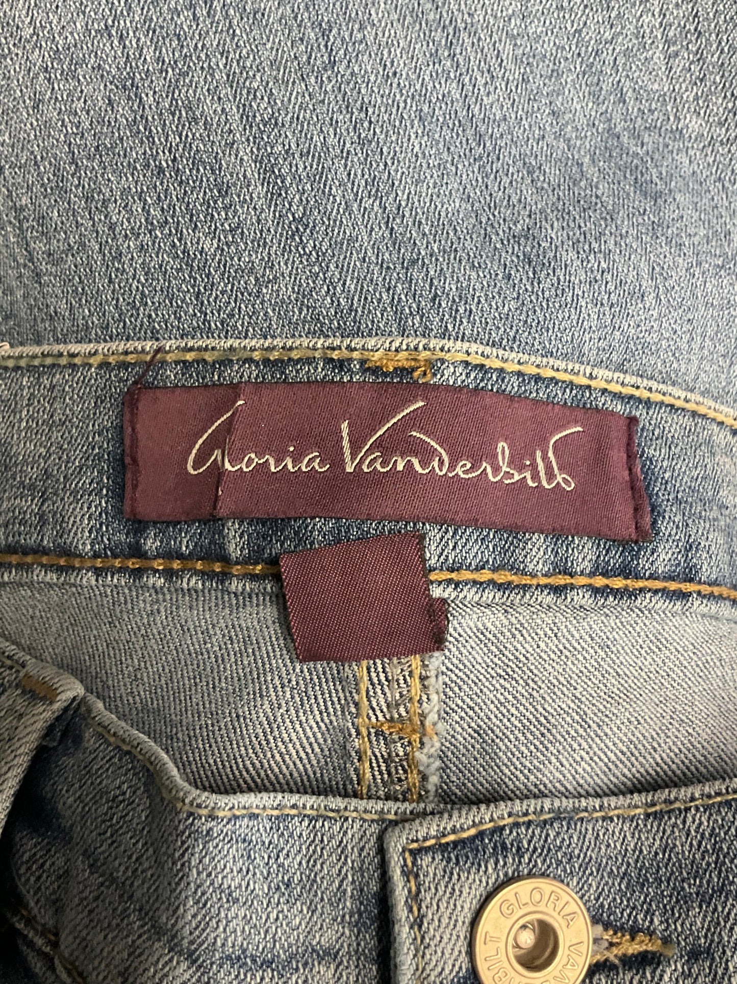 Blue Denim Jeans Straight Gloria Vanderbilt, Size 6