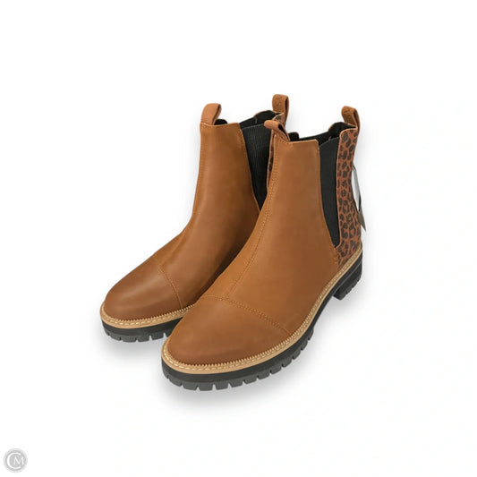 Boots Ankle Flats By Toms In Animal Print, Size: 9.5