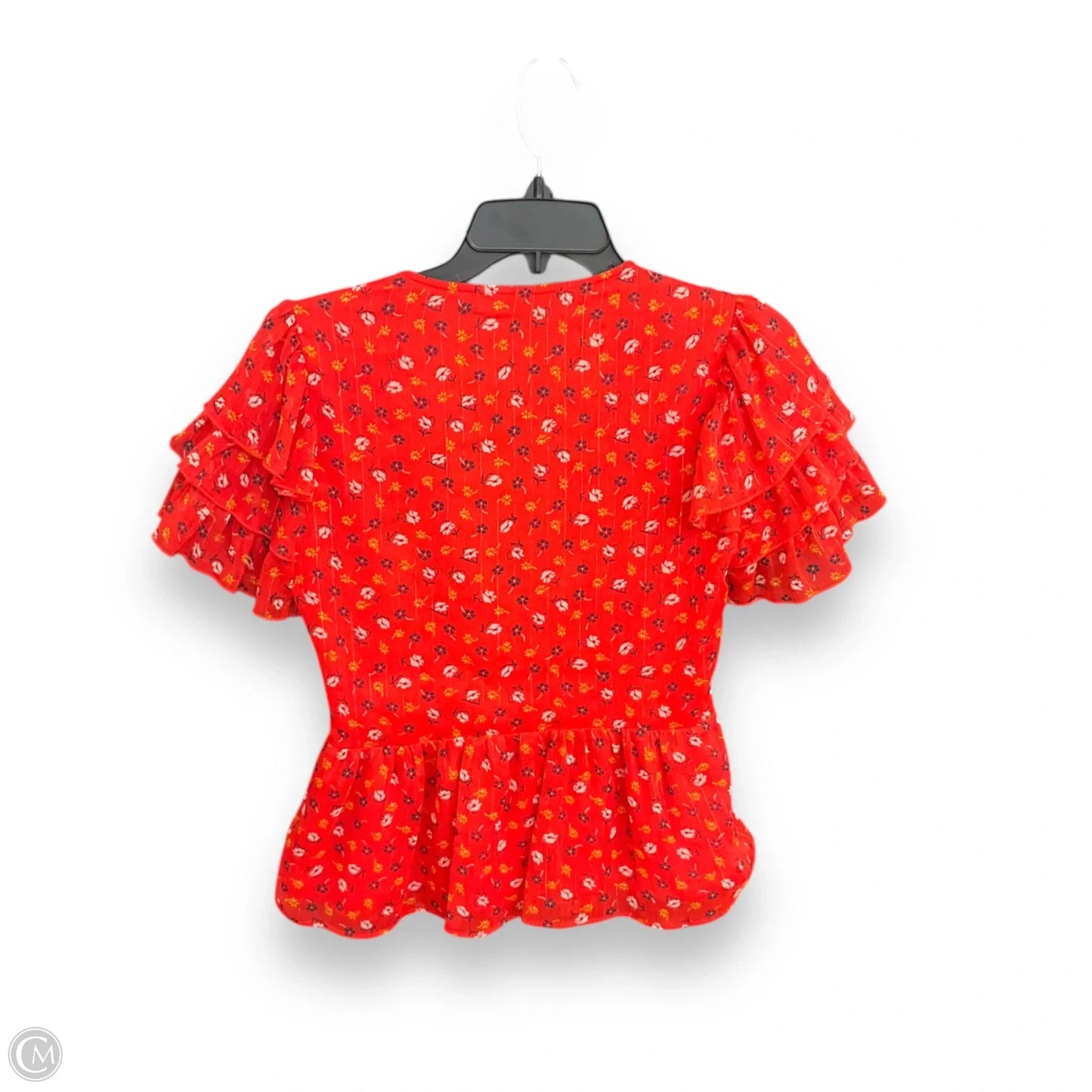 Top 3/4 Sleeve By Madewell In Red, Size: Xs