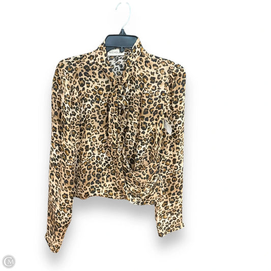 Top Long Sleeve By Nicholas In Animal Print, Size: Xs