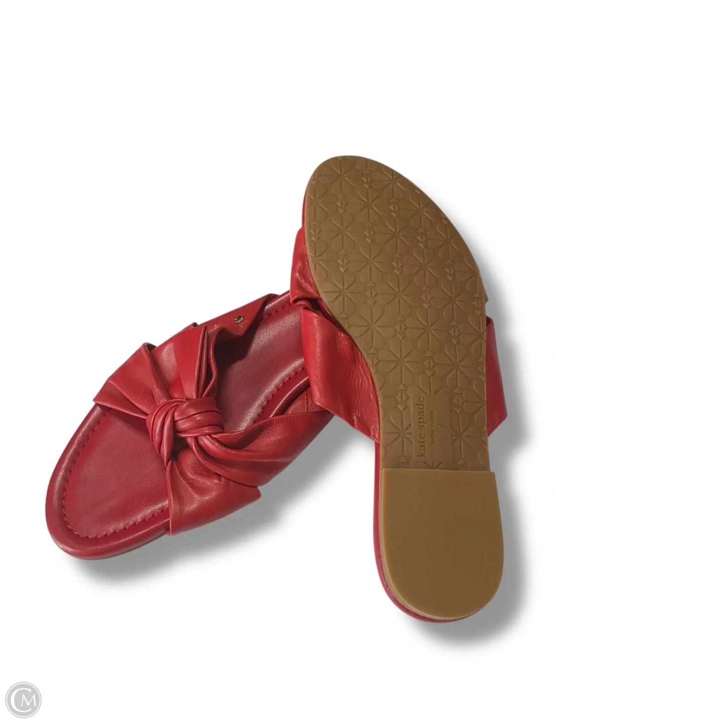 Sandals Designer By Kate Spade In Red, Size: 7