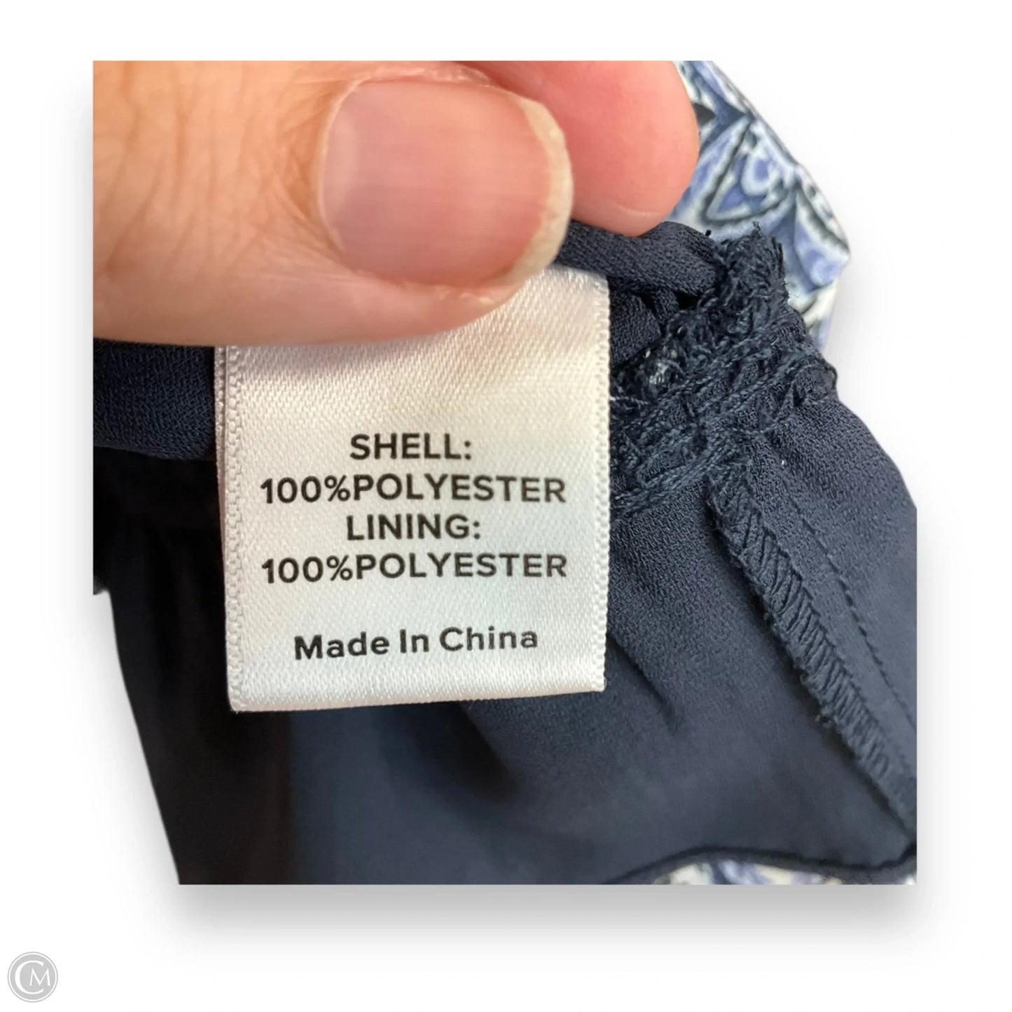 Top Sleeveless By Evereve In Blue & White, Size: M