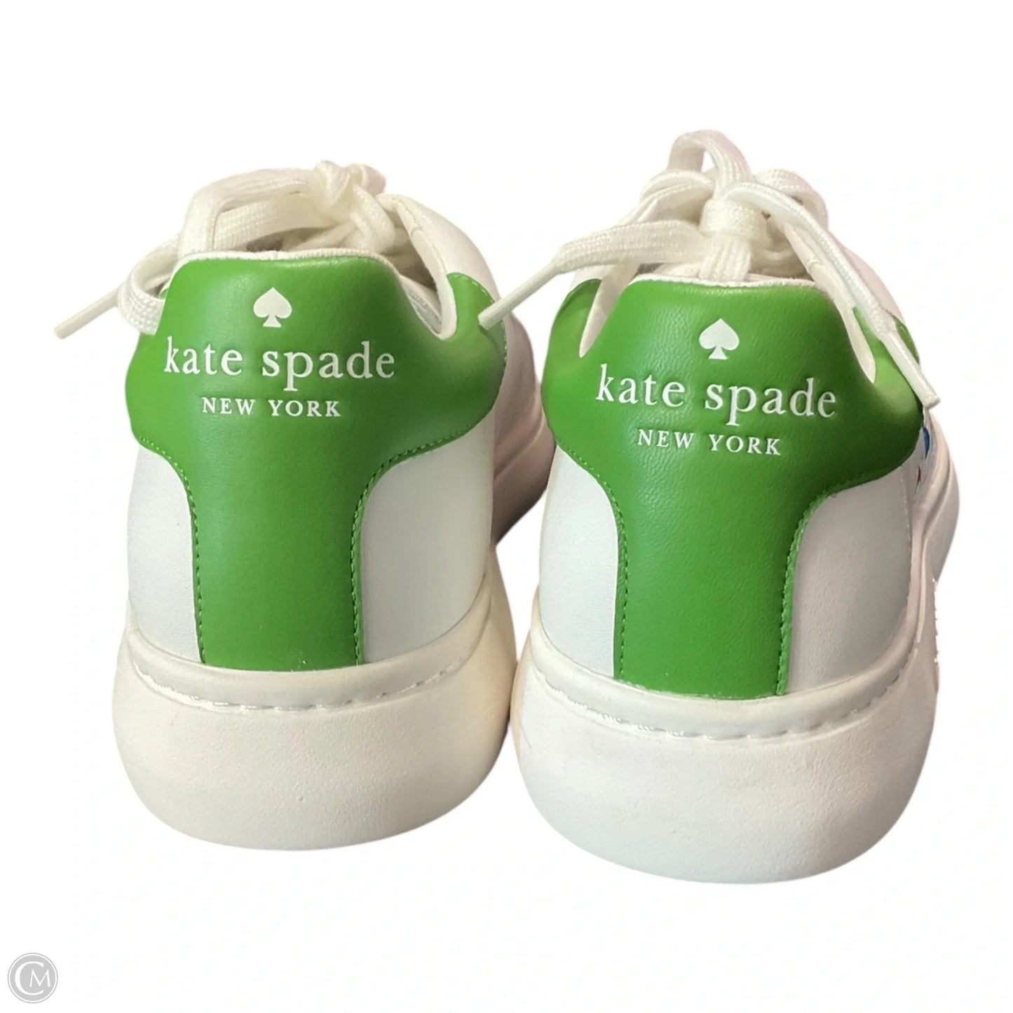 Shoes Designer By Kate Spade In Green & White, Size: 10