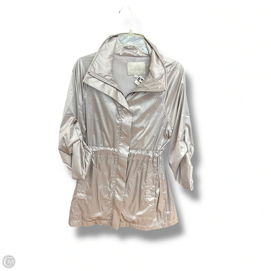 Jacket Windbreaker By Anatomie In Silver, Size: S