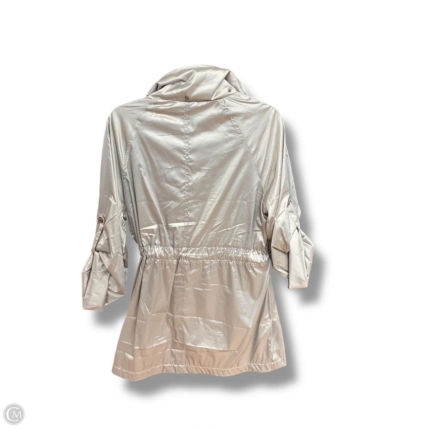 Jacket Windbreaker By Anatomie In Silver, Size: S