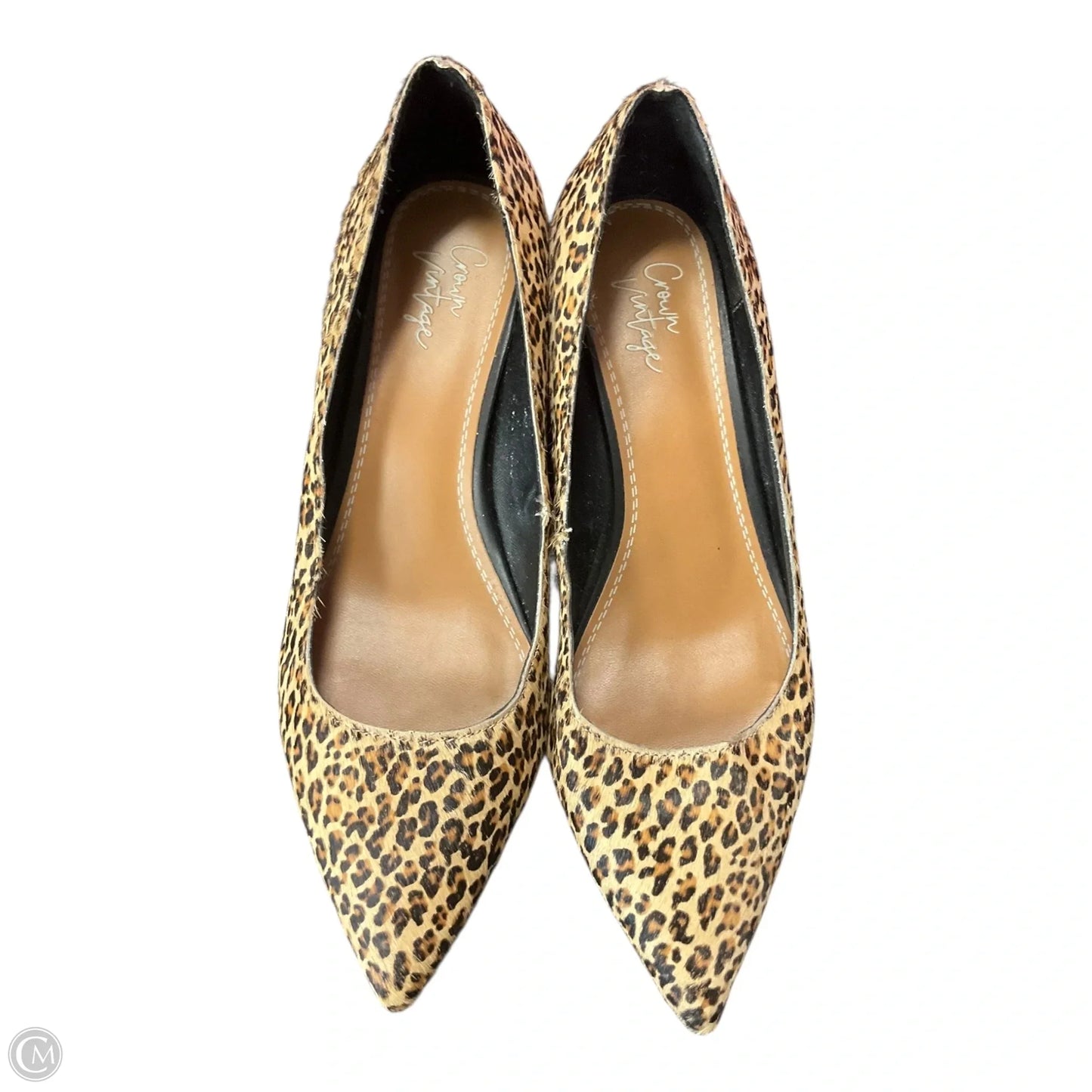 Shoes Heels Block By Crown Vintage In Animal Print, Size: 7.5