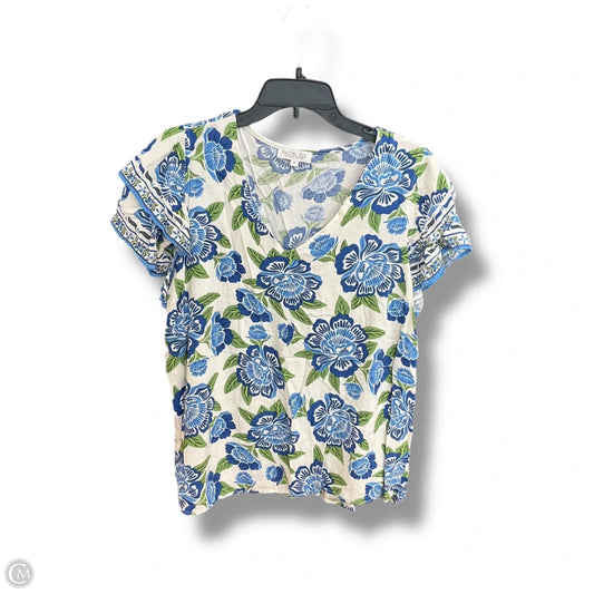 Top Short Sleeve By Rachel Zoe In Blue & Green, Size: 1x