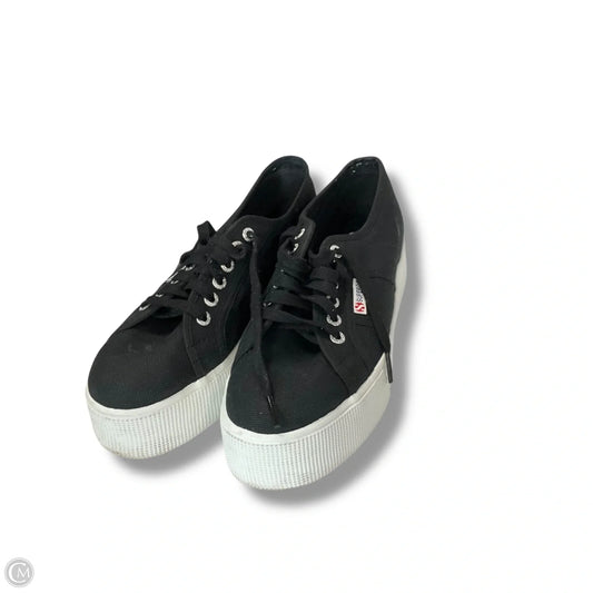 Shoes Sneakers Platform By Superga In Black & White, Size: 7.5