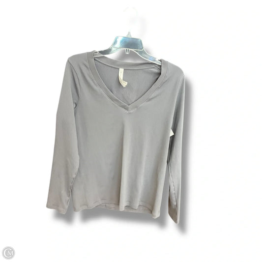 Athletic Top Long Sleeve Crewneck By Athleta In Grey, Size: Xl