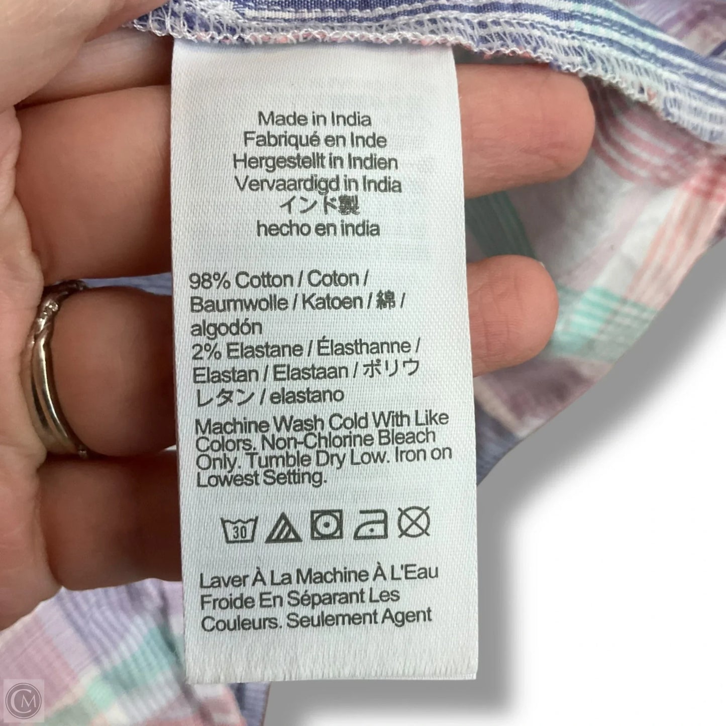 Top Sleeveless By J. Crew In Plaid Pattern, Size: M