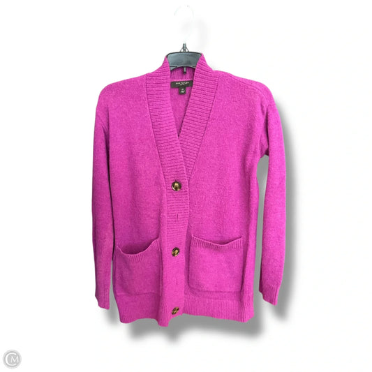 Sweater Cardigan By Ann Taylor In Purple, Size: Xsp