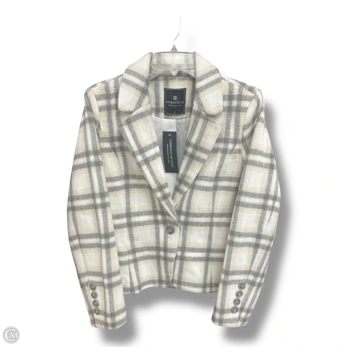 Blazer By Bagatelle In Grey & White, Size: Xs