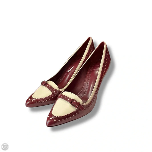 Shoes Designer By Tory Burch In Red & White, Size: 6
