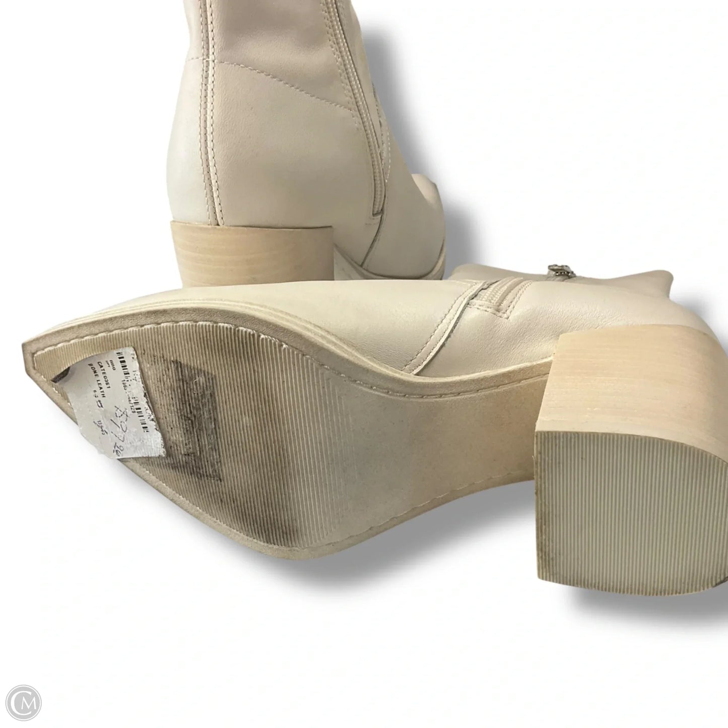 Boots Ankle Heels By Steve Madden In Cream, Size: 6