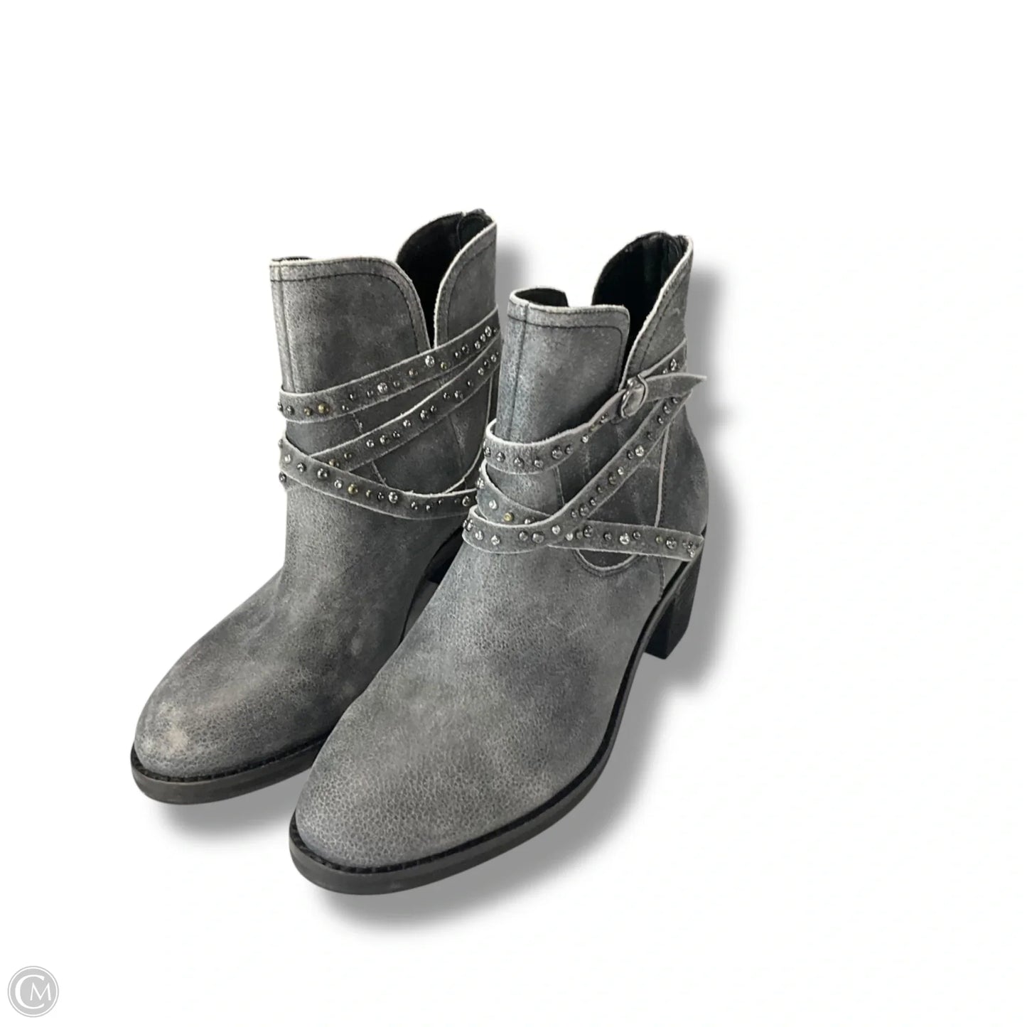 Boots Ankle Heels By Lucky Brand In Grey, Size: 9