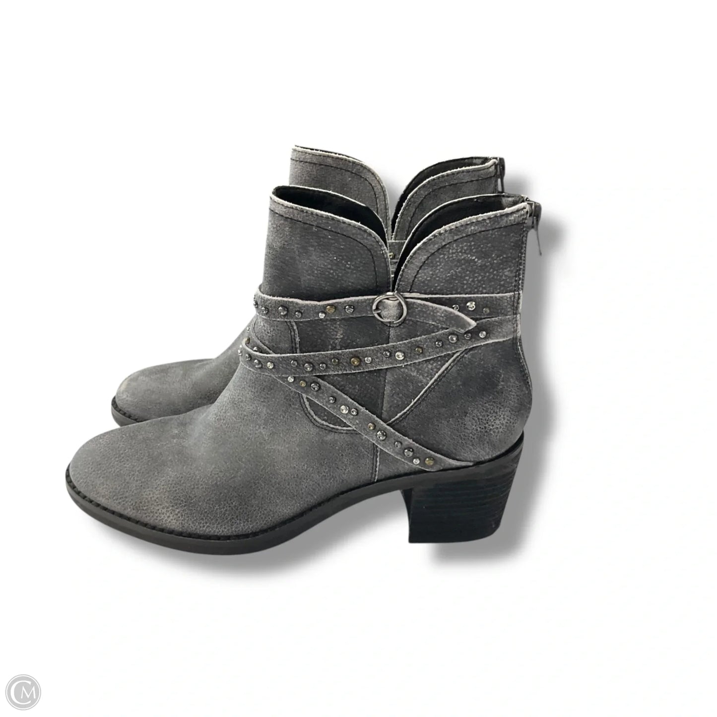 Boots Ankle Heels By Lucky Brand In Grey, Size: 9