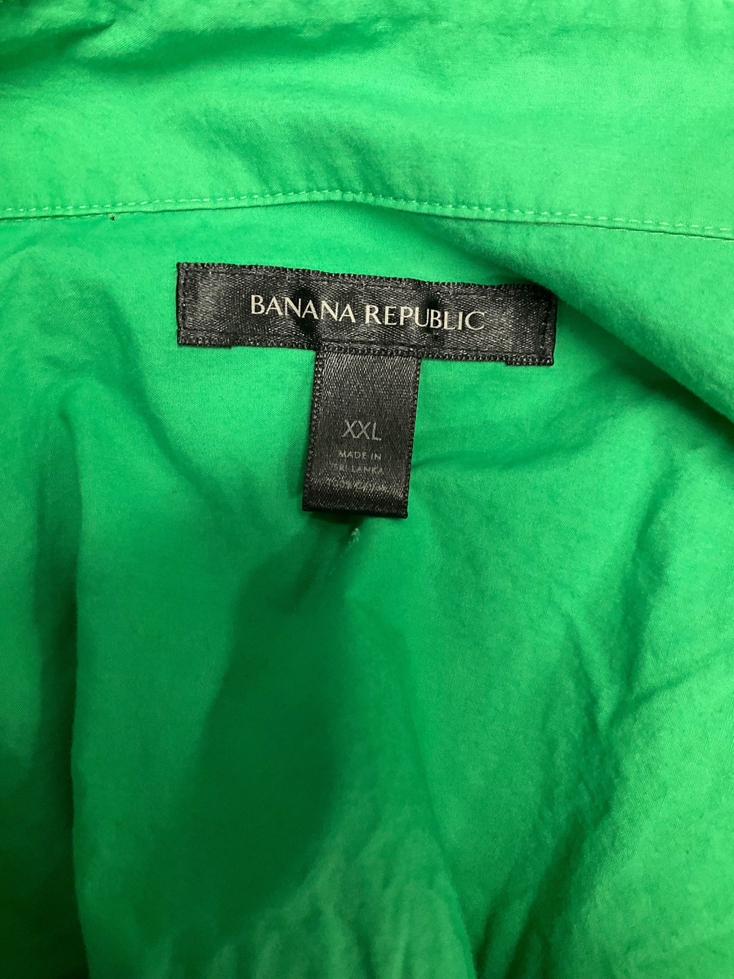 Green Blouse Long Sleeve Banana Republic, Size Xxl