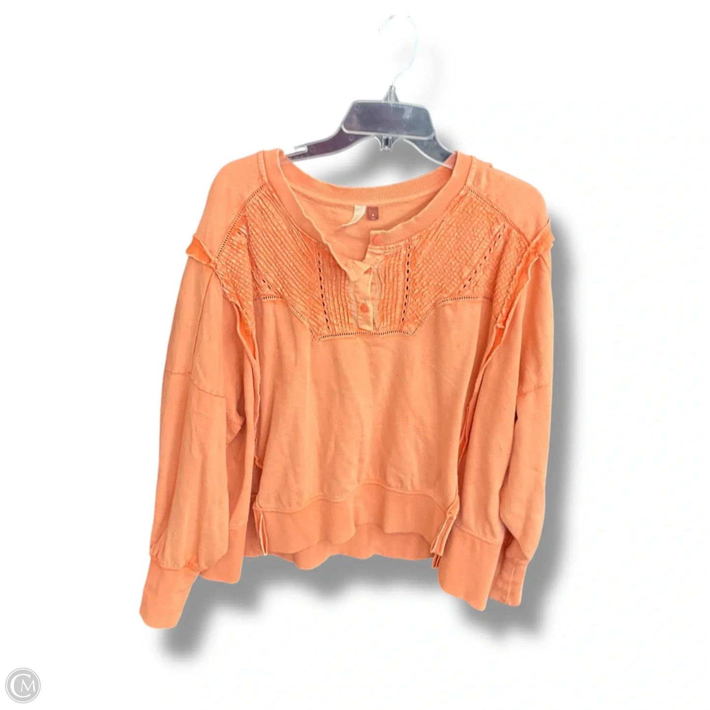 Top Long Sleeve By Pilcro In Orange, Size: M
