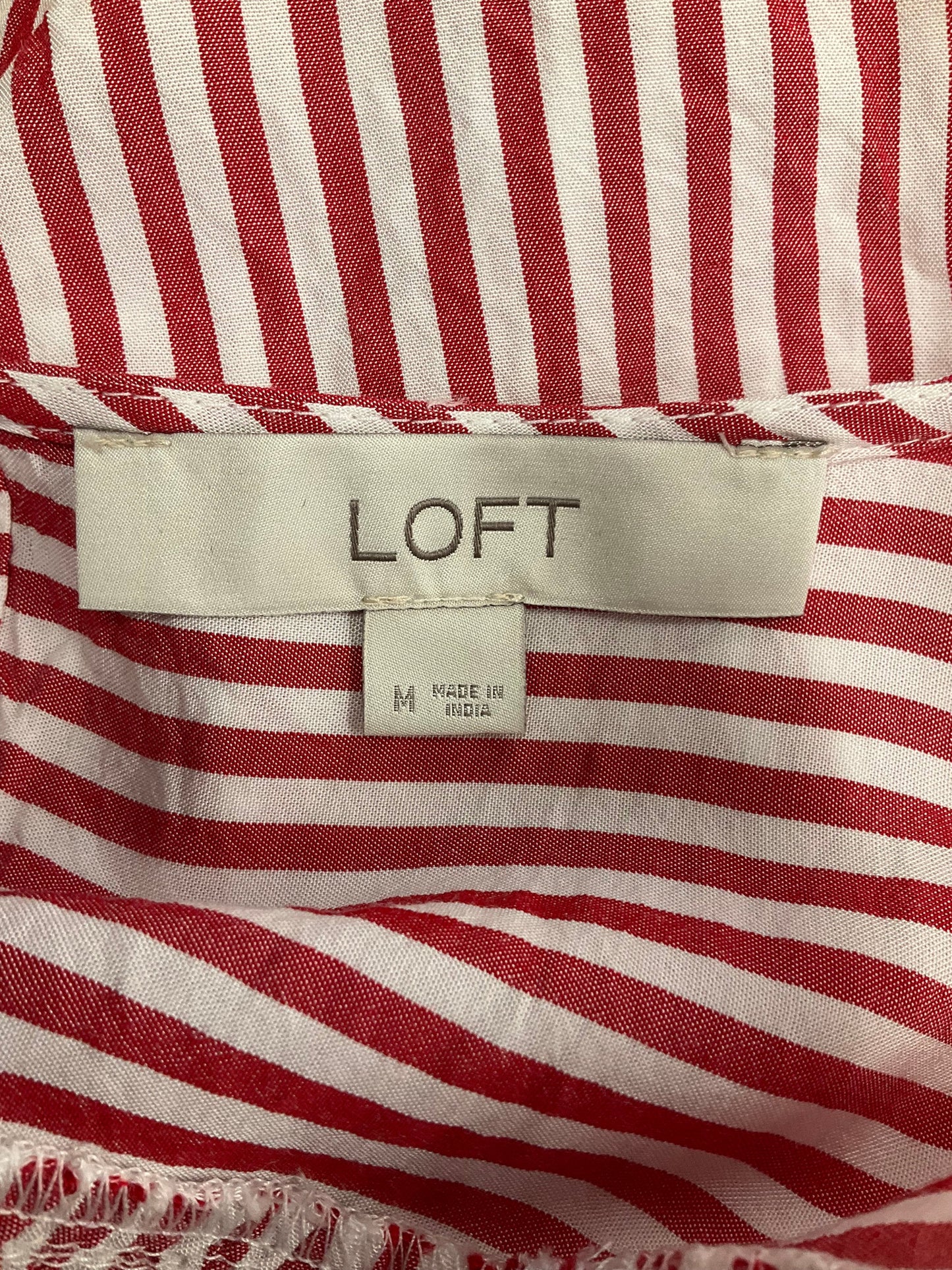 Striped Pattern Top Sleeveless Loft, Size M