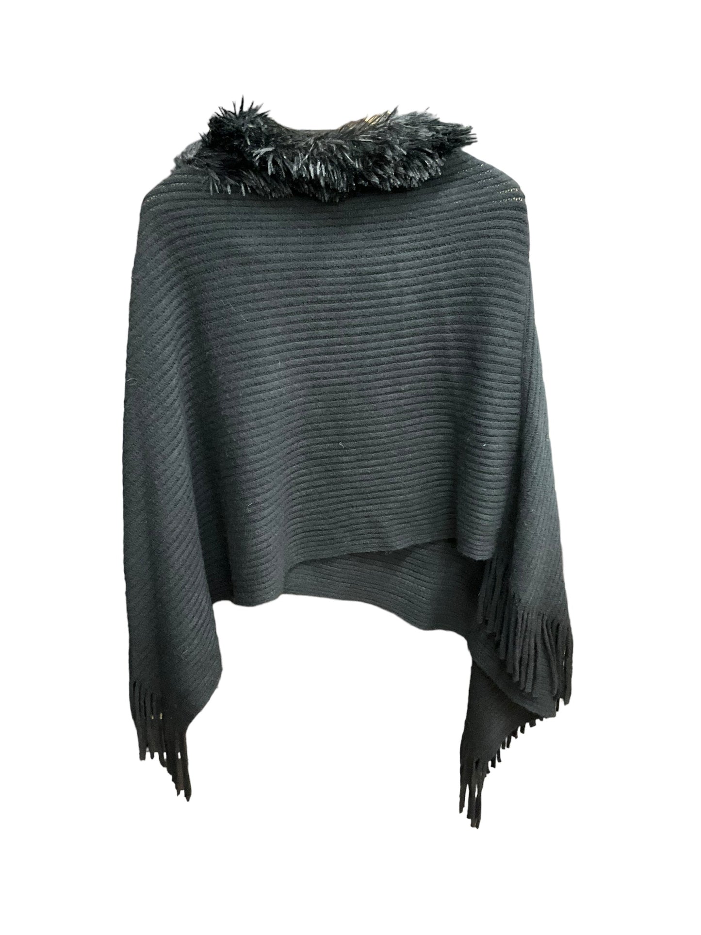 Poncho By Clothes Mentor In Black