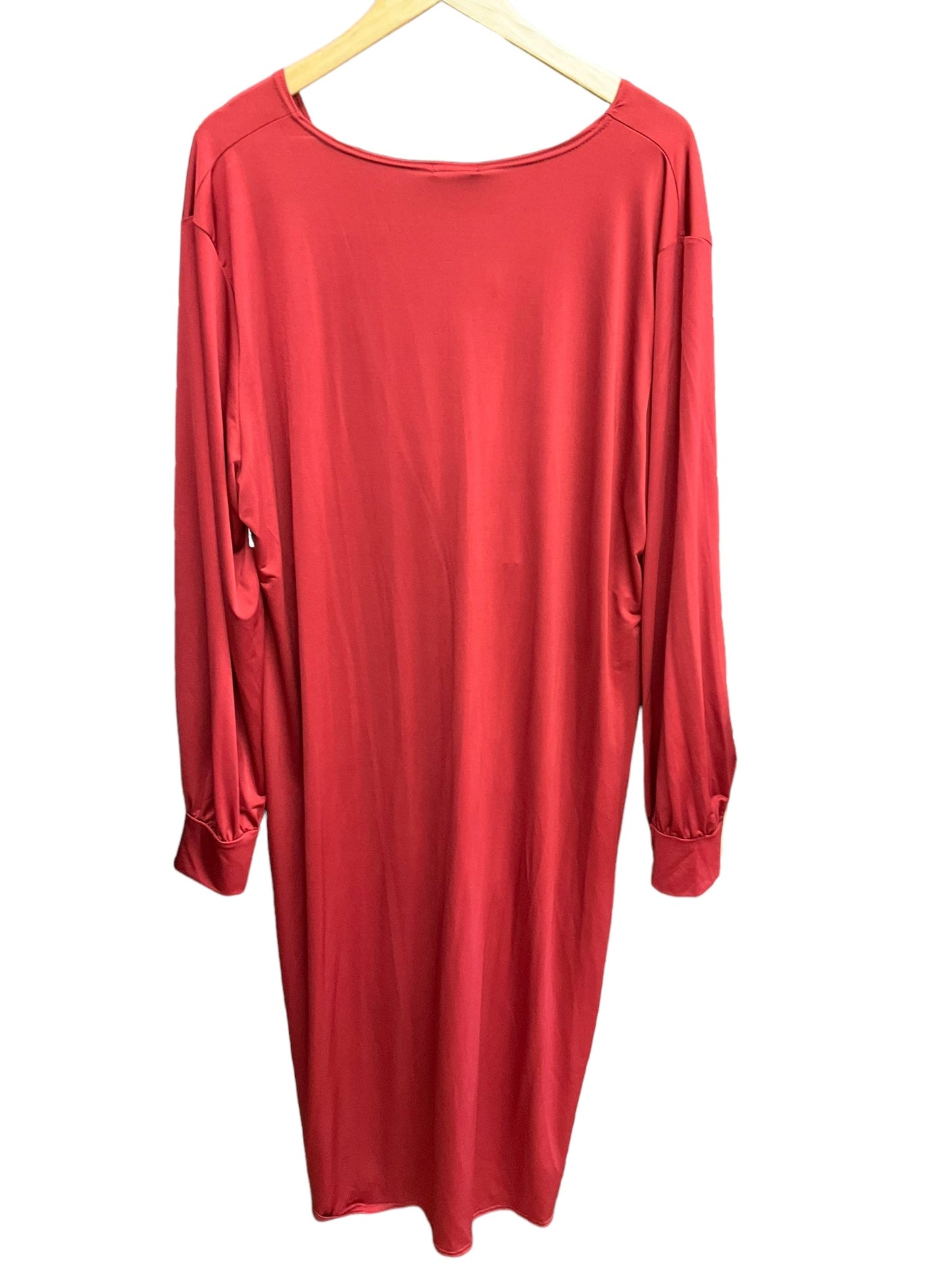 Red Dress Casual Midi Boohoo Boutique, Size 4x