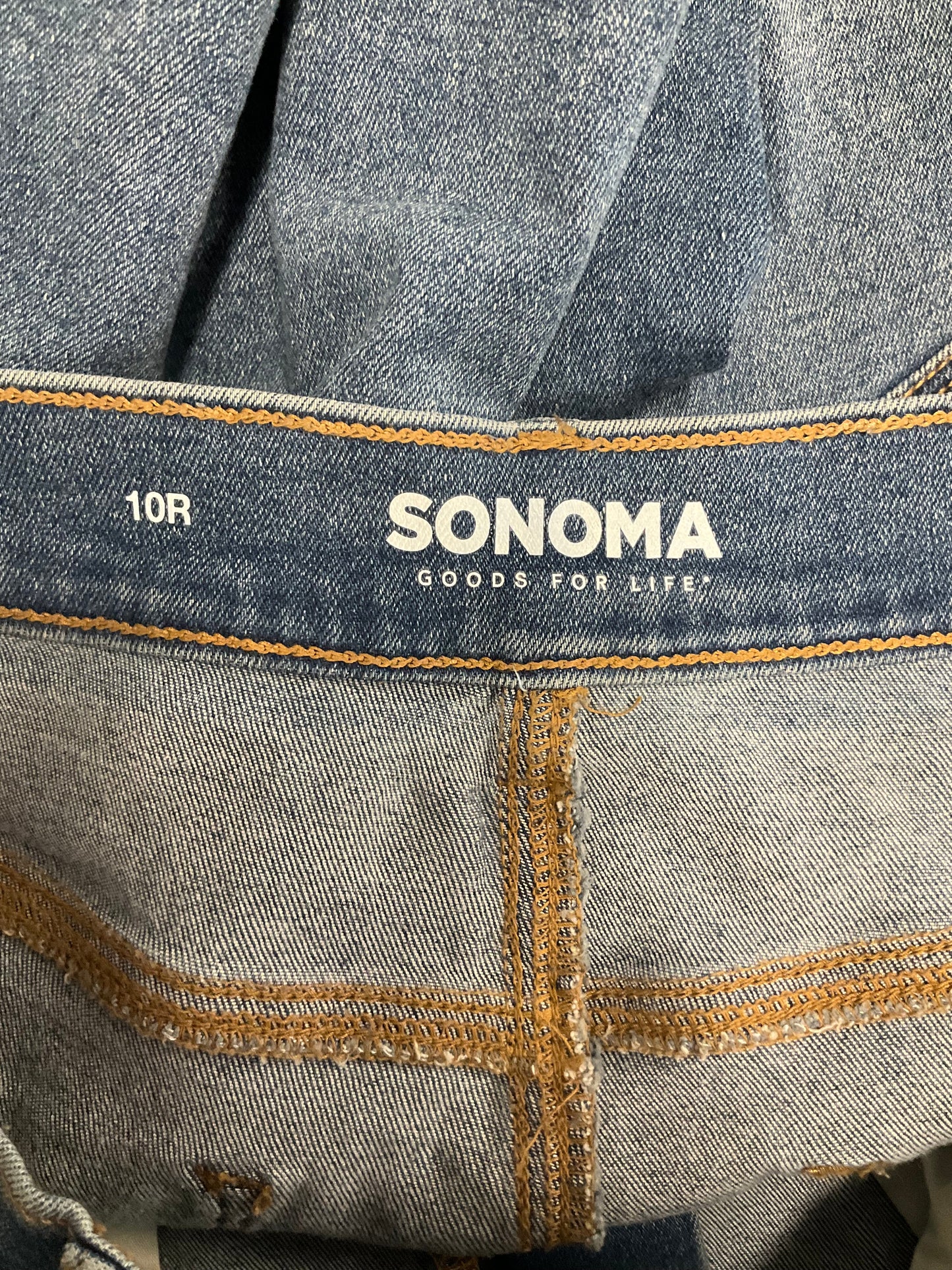 Blue Denim Jeans Boyfriend Sonoma, Size 10