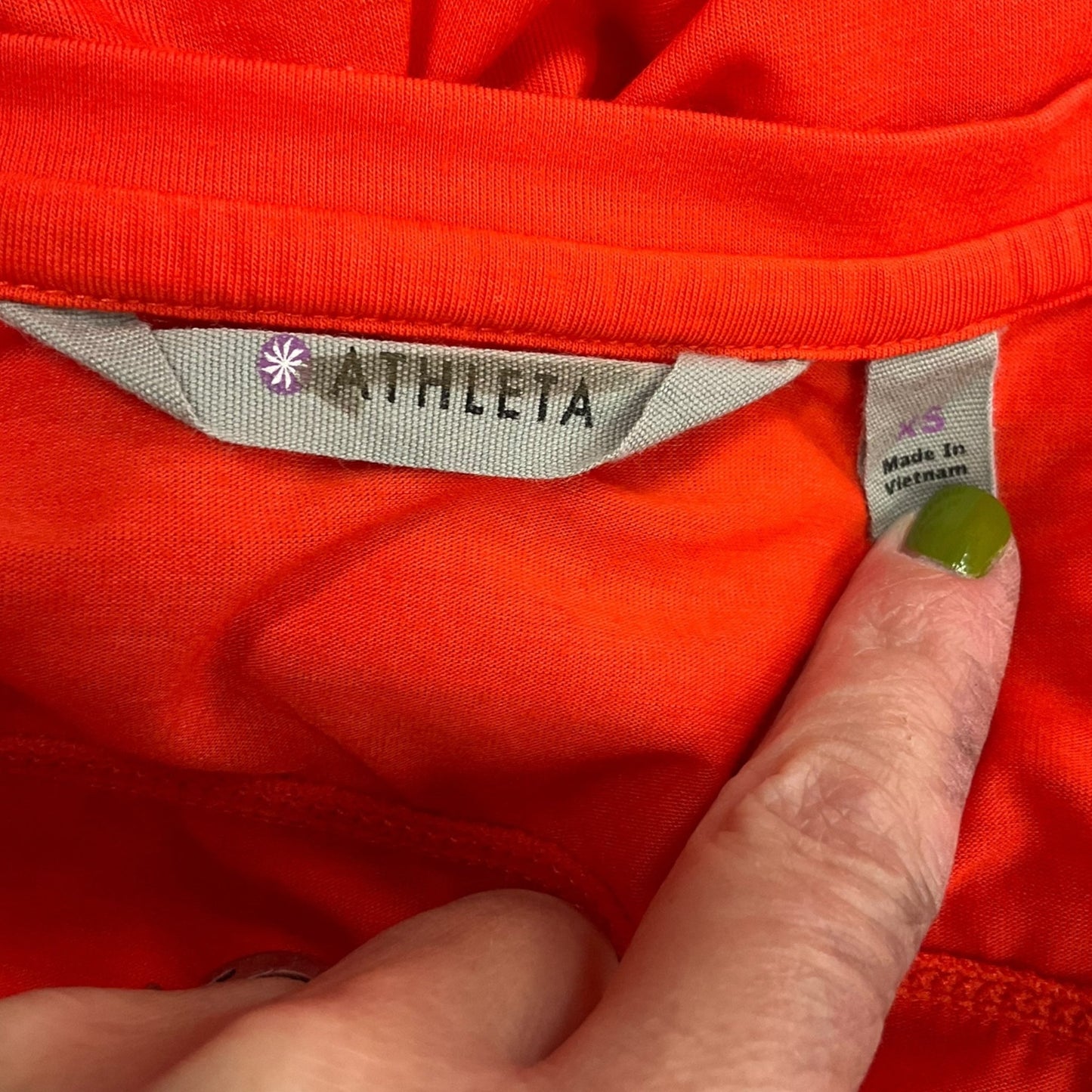 Athletic Top Short Sleeve By Athleta In Red, Size: Xs