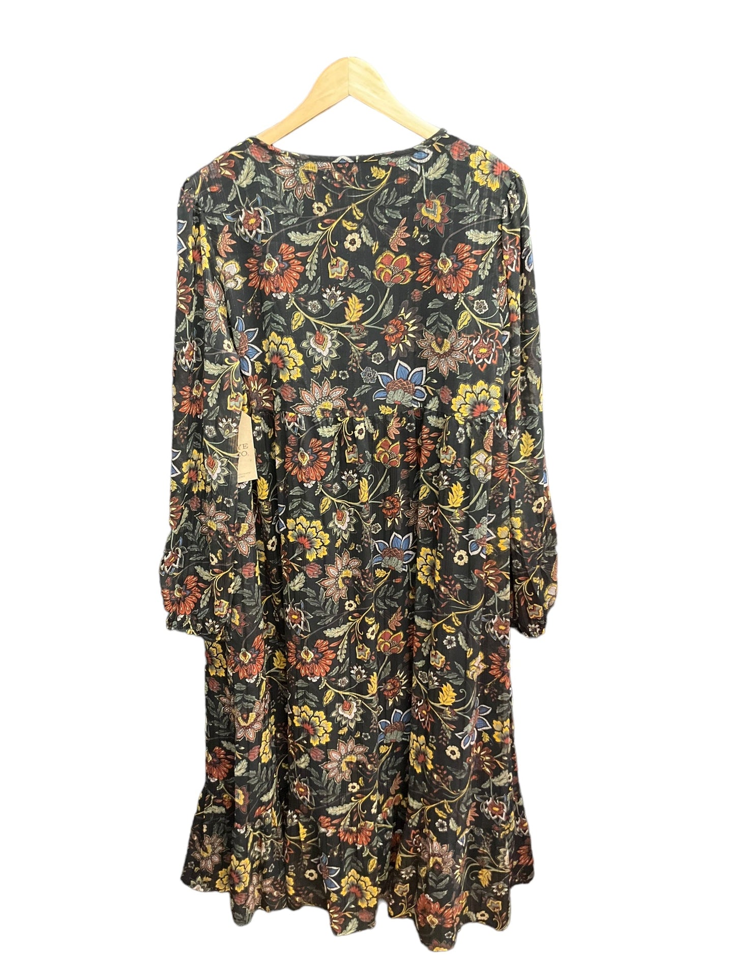 Floral Print Dress Casual Midi Frye And Co, Size Xxl