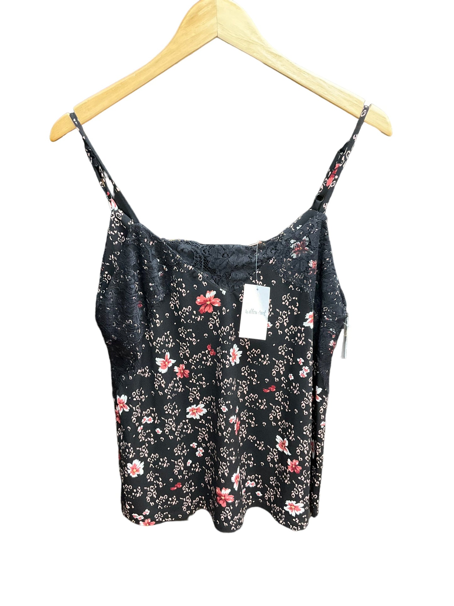 Floral Print Top Sleeveless Clothes Mentor, Size M