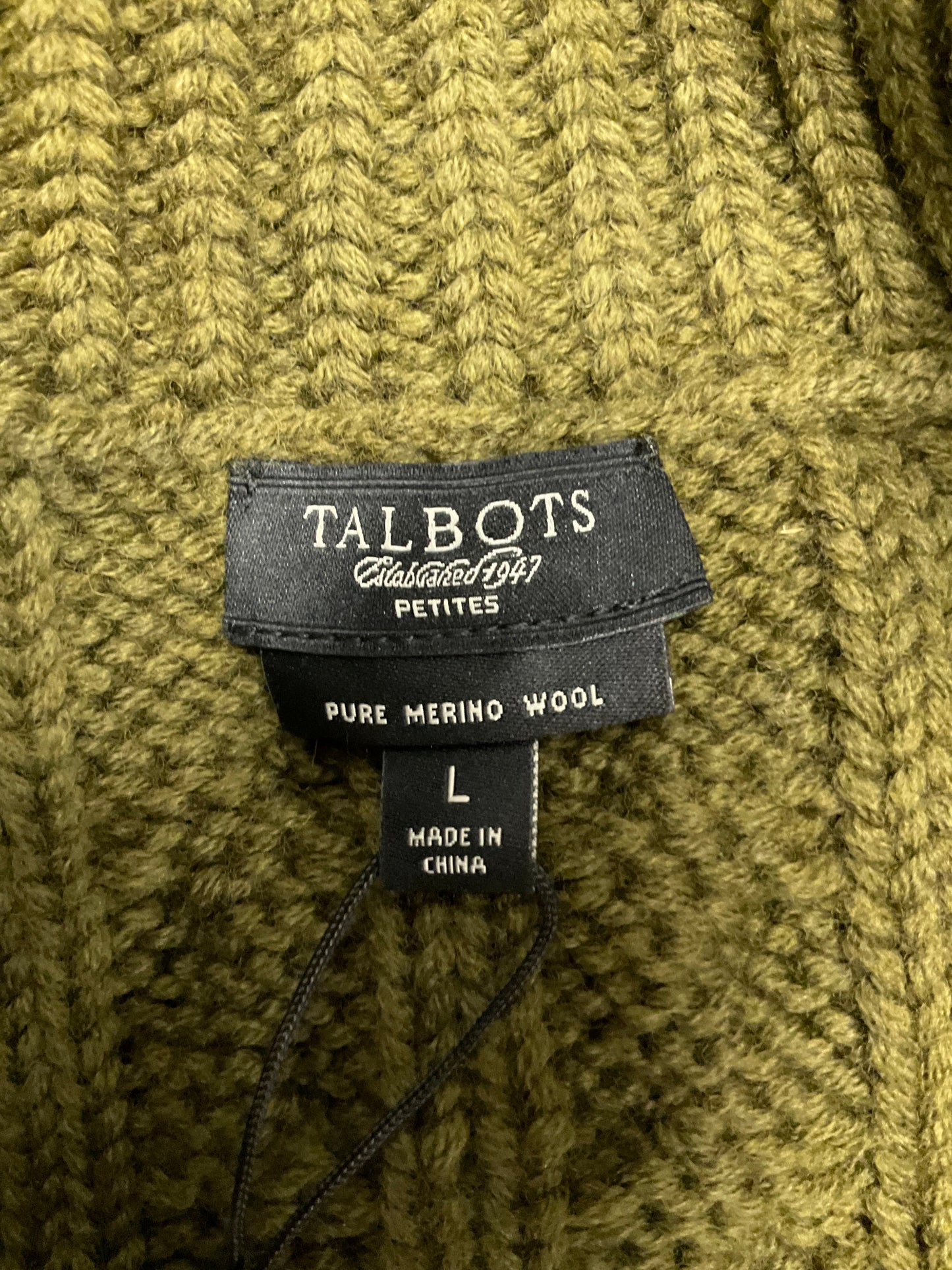 Green Cardigan Talbots, Size L